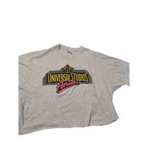 Vintage 90s Hanes Universal studios Florida Cropped Top‎ L Nostalgia Casual